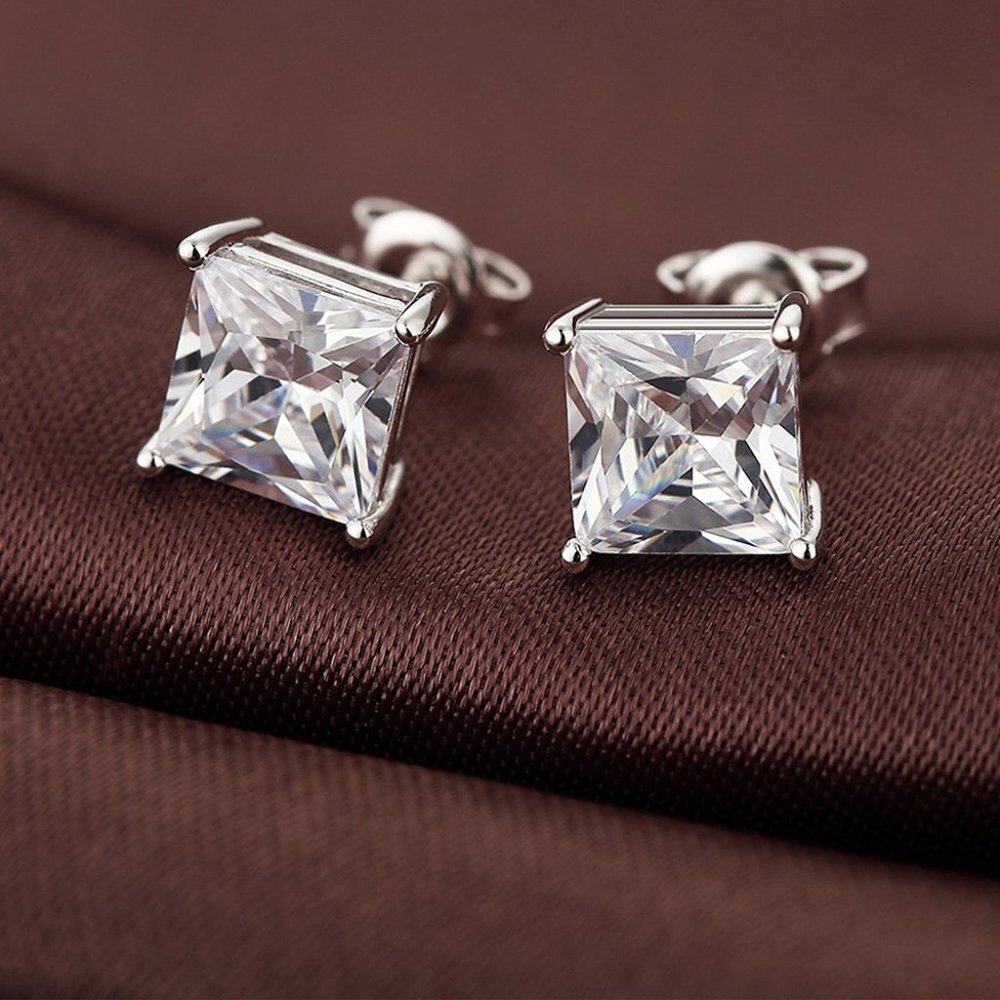 5MM S925 Sterling Silver CZ Stud Earrings for Women/Girl, US19251021